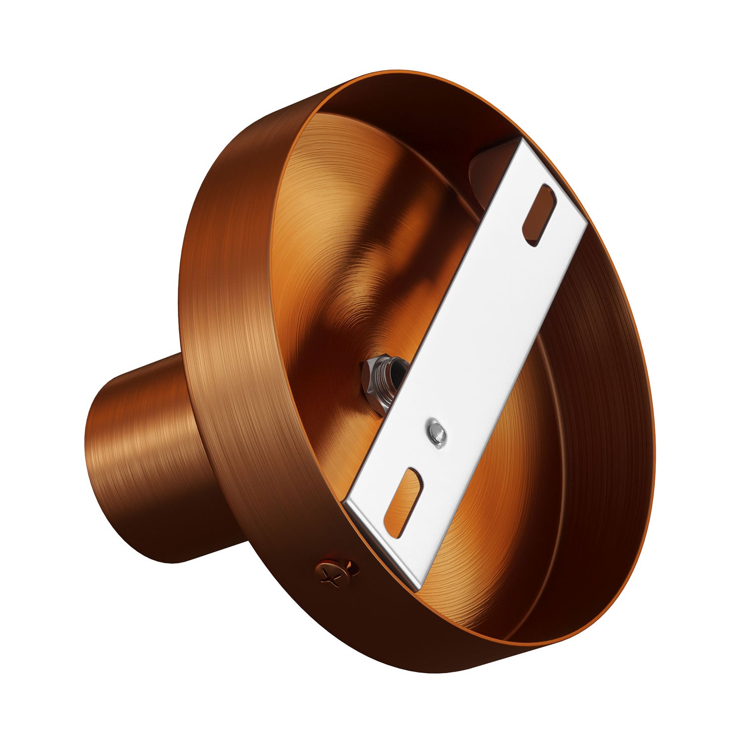 Fermaluce Metal, il punto luce in metallo a parete o soffitto - Rame satinato