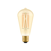 Lampadina LED Dorata Carbon Line filamento verticale Edison ST64 7W 640Lm E27 2700K Dimmerabile - C54