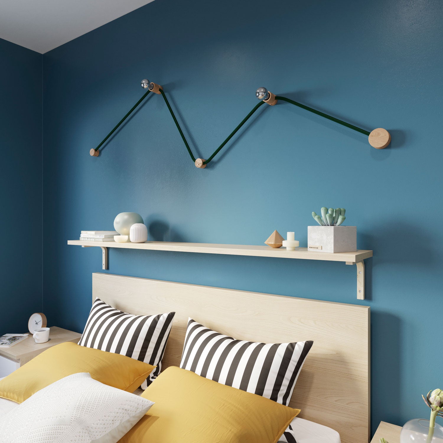 Sistema Filé Wiggle Kit - con cavo CM21 di 3 m per catenaria e 5 componenti in legno per interni