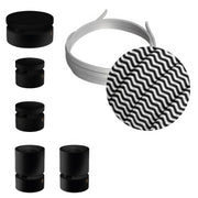 Sistema Filé Wiggle Kit - con cavo CZ04 di 3 m per catenaria e 5 componenti in legno verniciato nero per interni