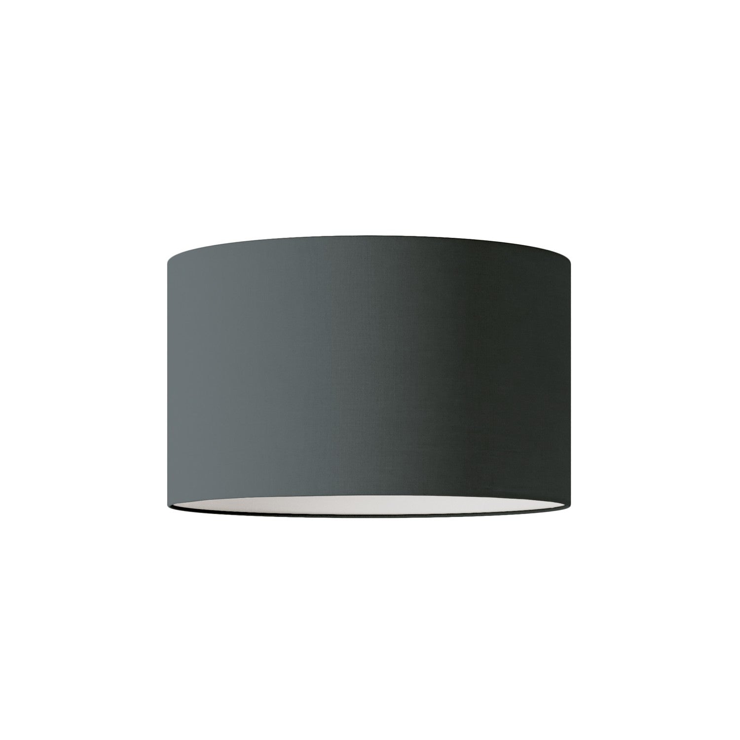 Paralume Cilindro L in tessuto con attacco E27 - Made in Italy - Teletta Grigio Scuro