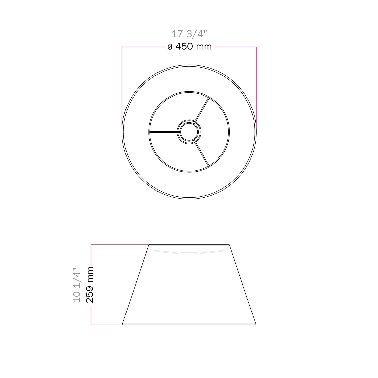 Paralume Impero L per sospensione con attacco E27 - Made in Italy - Cinette Verde Pistacchio