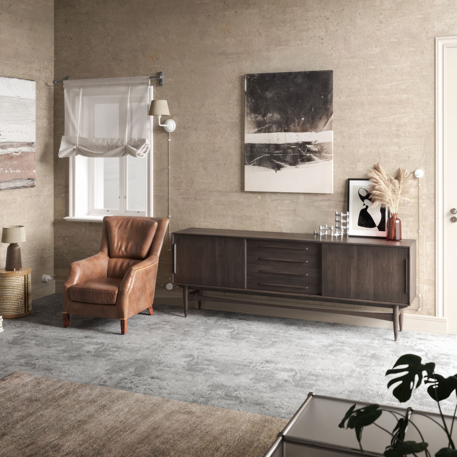 Presa Schuko in porcellana da parete - Bianco