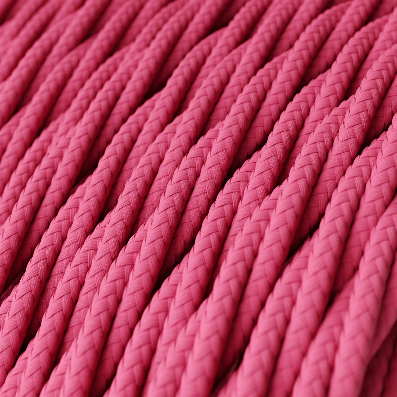 Cavo elettrico in tessuto trecciato Rosa Fucsia - L'Originale Creative Cables, per creare le tue lampade - TM08