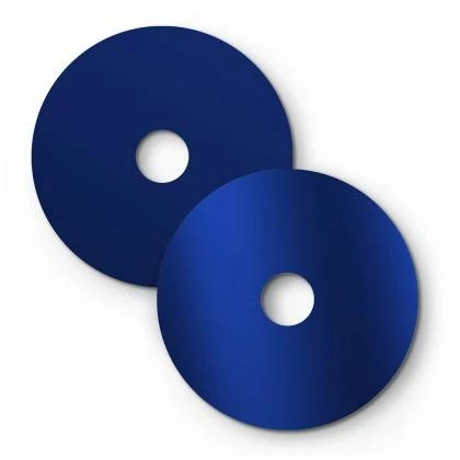 Mini Ellepì 'Solid Color' platte lampenkap ideaal voor hanglampen,wandlampen of voor snoerverlichting,24cm diam. Made in Italy - blinkend blauw - mat blauw