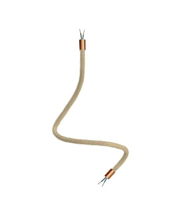 Creative Flex flexibele buis met RN06 neutrale jute stof en metalen eindstukken