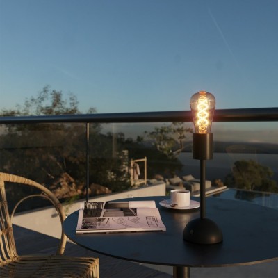 Draagbare en oplaadbare Cables02 Lamp met Edison golden globe gloeilamp