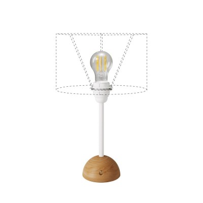 Draagbare en oplaadbare Cabless12 Lamp met LED gloeilamp geschikt voor lampenkap