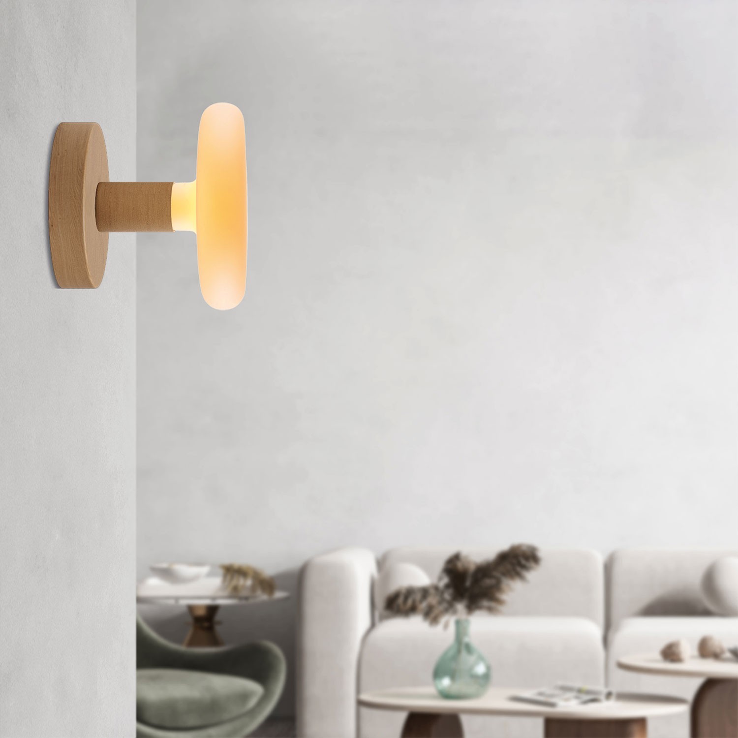 Fermaluce houten lamp met Dash LED lichtbron
