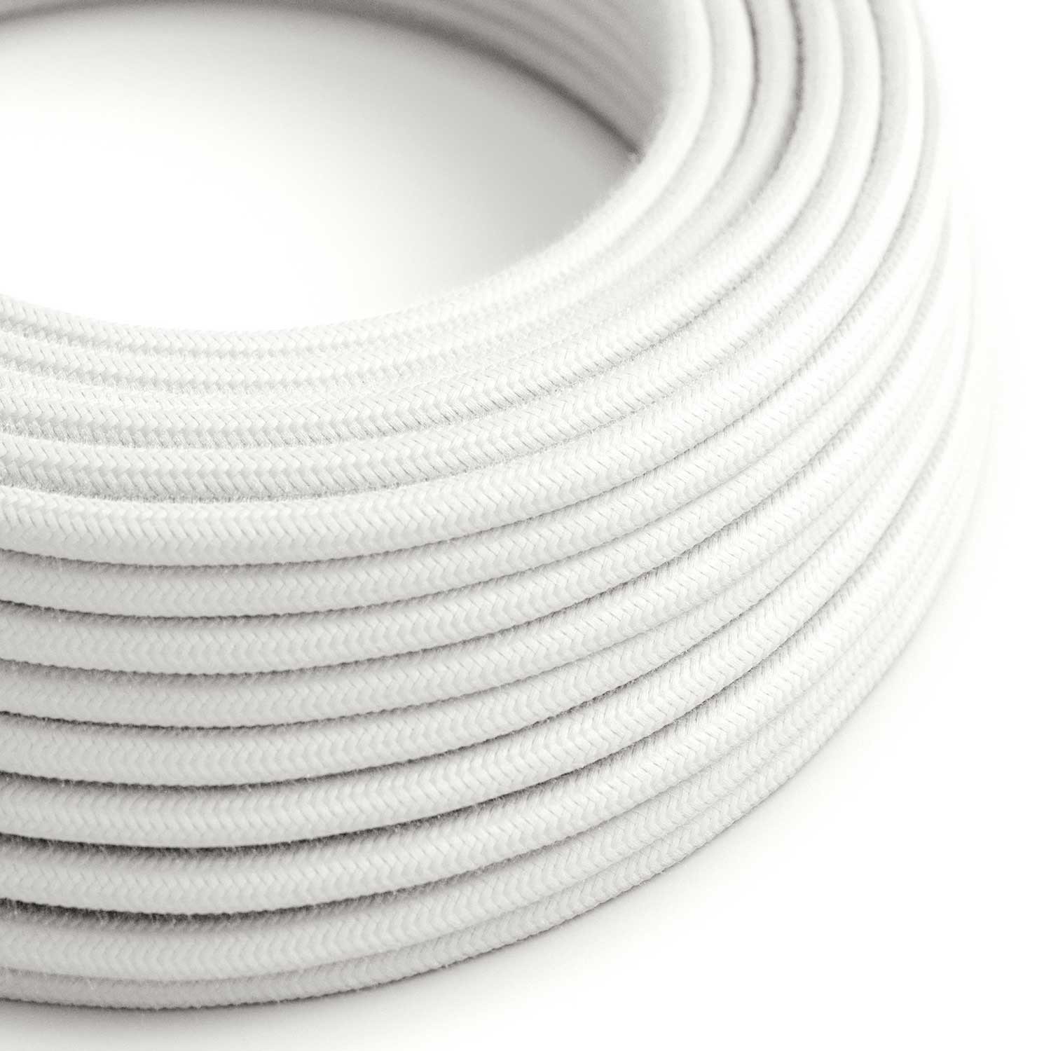 Ultra Zachte siliconen elektrische kabel met optische witte katoenen bekleding - RC01 rond 2x0,75 mm