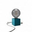 Blauwe tafellamp - Cubetto