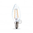 LED Light Bulb Twisted Candle 4W 440Lm E14 Clear