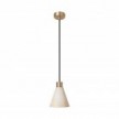 Hanglamp met kegelvormige houten lampenkap