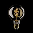 LED Gouden LED Carbon Filament lamp C05 Gebogen Spiraal Globe G80 4W E27 Dimbaar 1800K