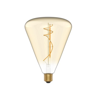LED lamp in gouden glaskleur H06 Cone 140 8,5W E27 Dimbaar 2200K