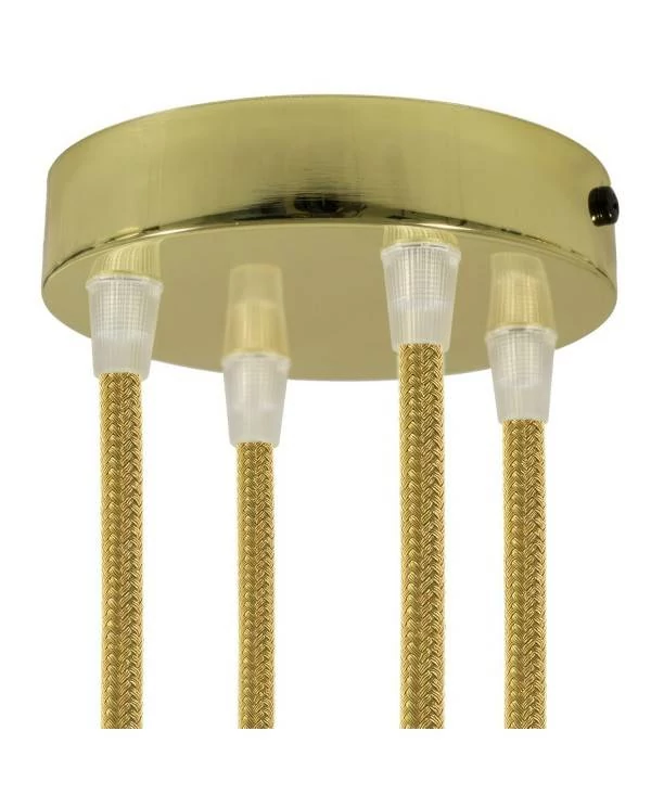Strak design 4-gaats 120 mm. cilindrische metalen plafondkap