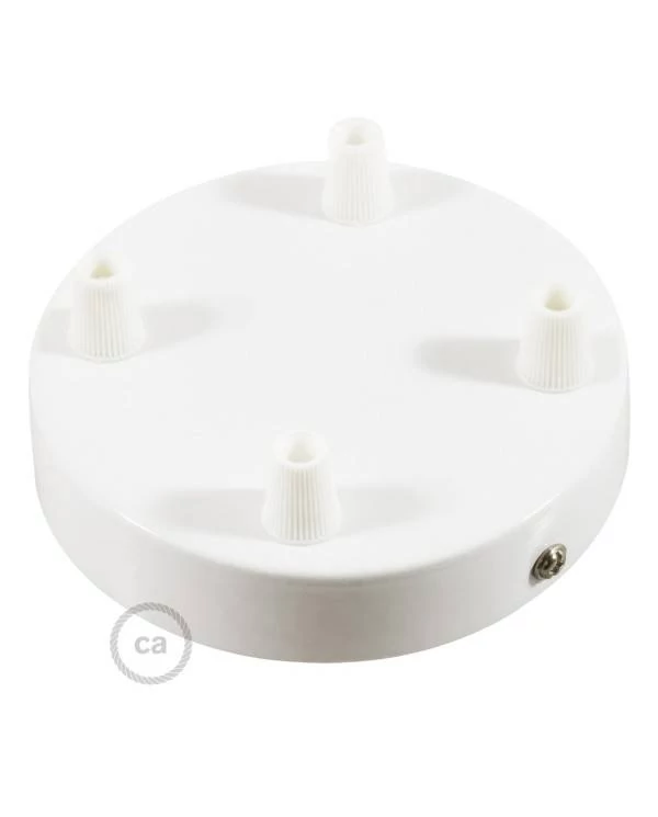 Strak design 4-gaats 120 mm. cilindrische metalen plafondkap