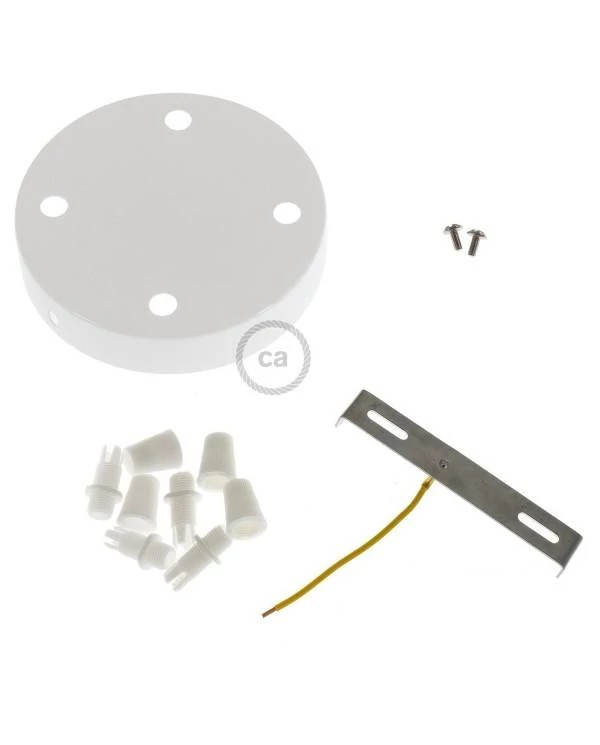 Strak design 4-gaats 120 mm. cilindrische metalen plafondkap