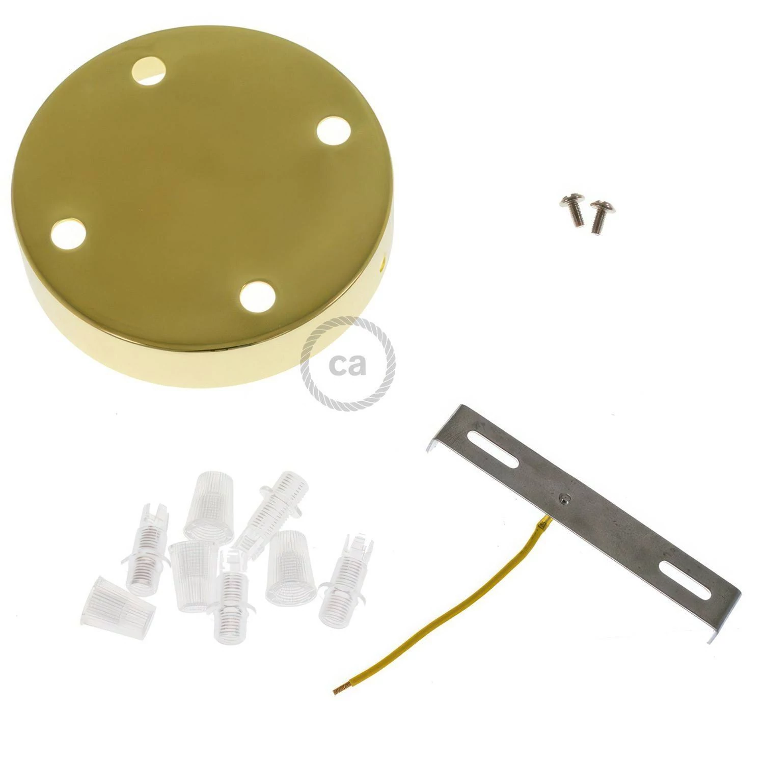 Strak design 4-gaats 120 mm. cilindrische metalen plafondkap