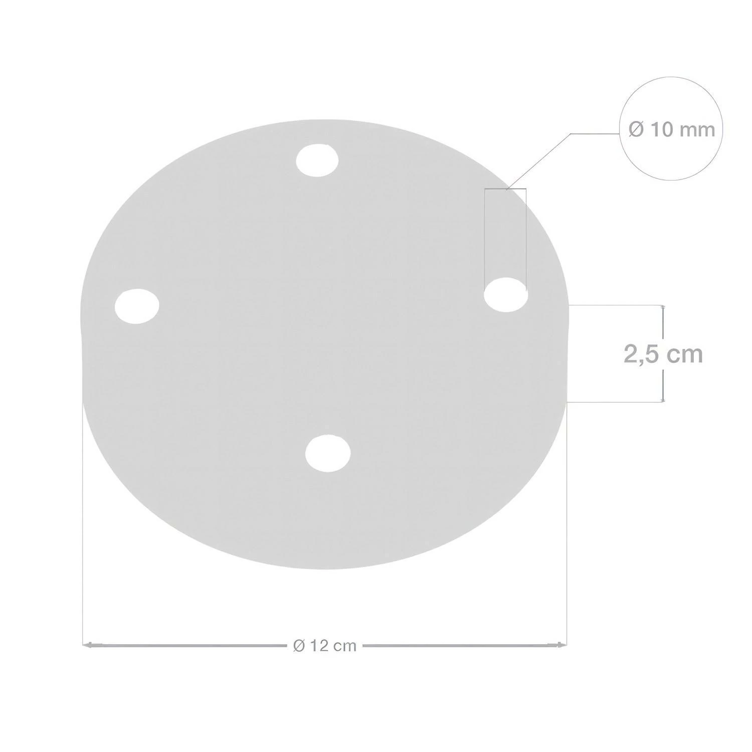 Strak design 4-gaats 120 mm. cilindrische metalen plafondkap