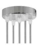 Strak design 5-gaats 120 mm. cilindrische metalen plafondkap