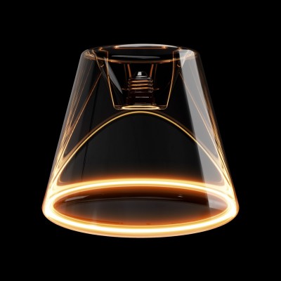 LED lamp in helder glas Ghost Line Inliggende Kegel 6W 500Lm E27 2200K Dimbaar - G01