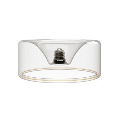 LED lamp in helder glas Ghost Line Inliggende Donut 195x83 6W 500Lm E27 2200K Dimbaar - G02