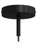 Strak design 1-gaats 120 mm. cilindrische metalen plafondkap met 7 cm. trekontlaster