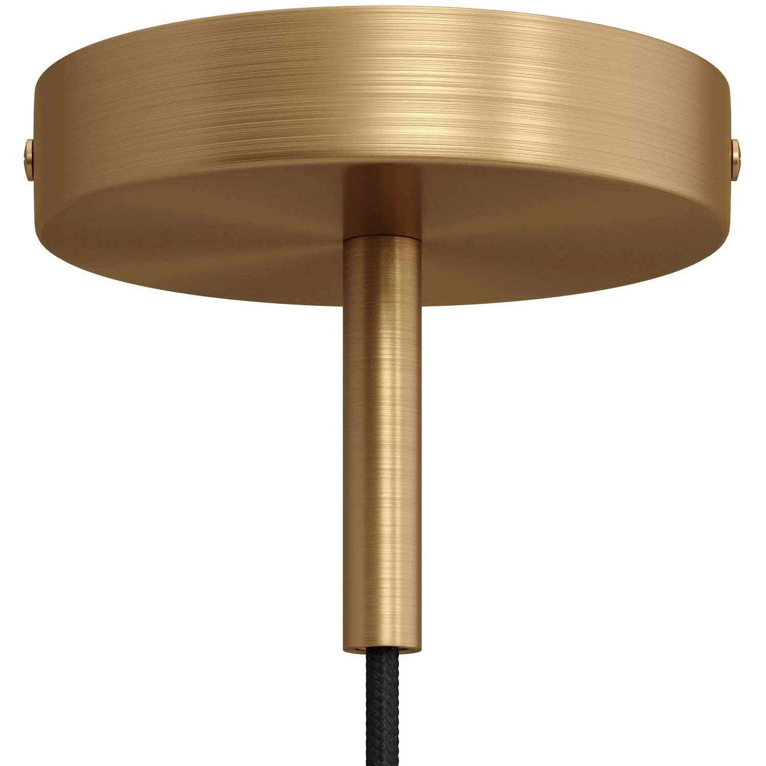 Strak design 1-gaats 120 mm. cilindrische metalen plafondkap met 7 cm. trekontlaster