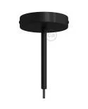 Strak design 1-gaats 120 mm. cilindrische metalen plafondkap met 15 cm. trekontlaster