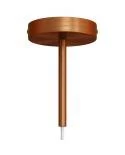 Strak design 1-gaats 120 mm. cilindrische metalen plafondkap met 15 cm. trekontlaster