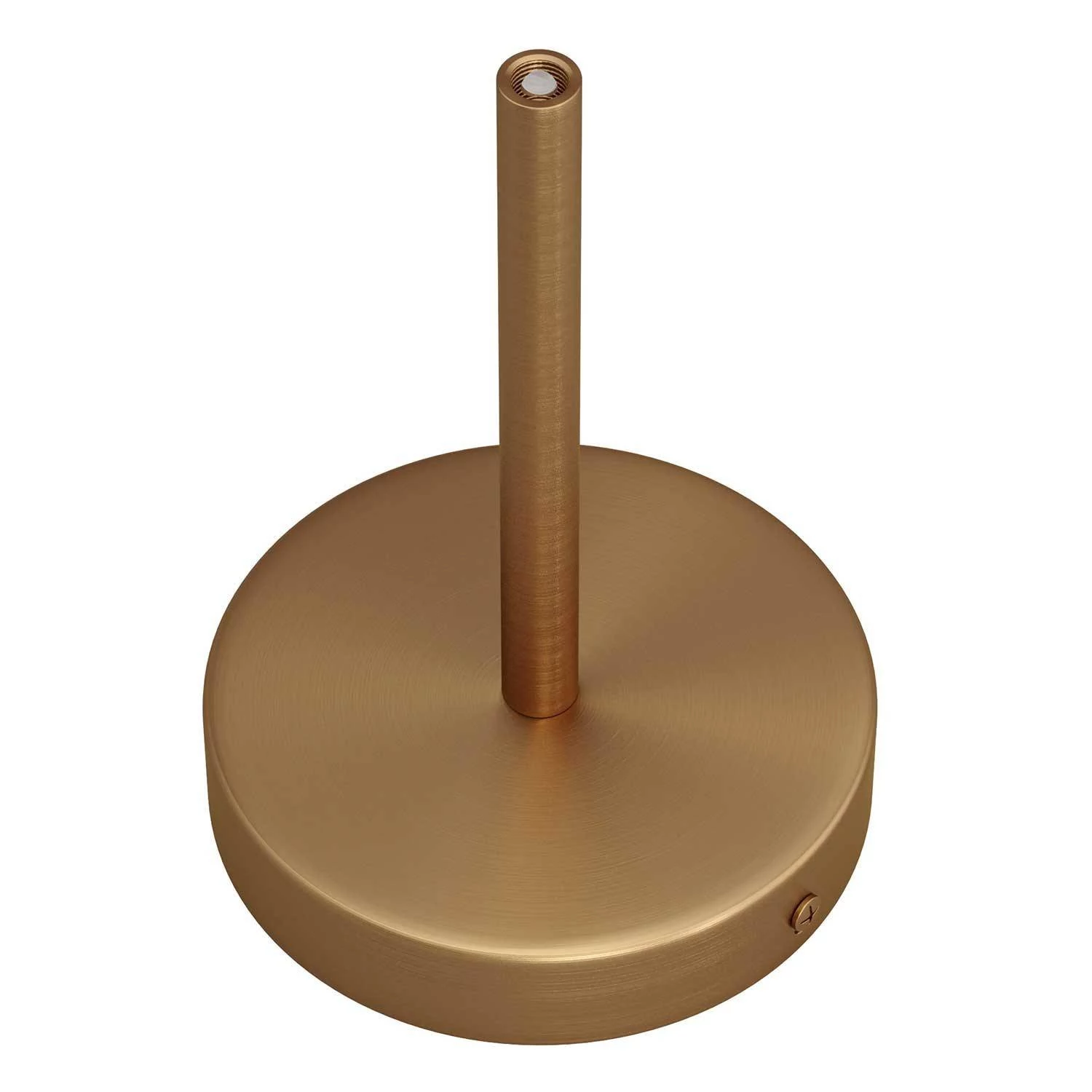 Strak design 1-gaats 120 mm. cilindrische metalen plafondkap met 15 cm. trekontlaster
