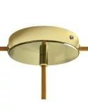 Strak design 120 mm. cilindrische metalen plafondkap met 1 centraal gat en 2 zijgaten en toebehoren