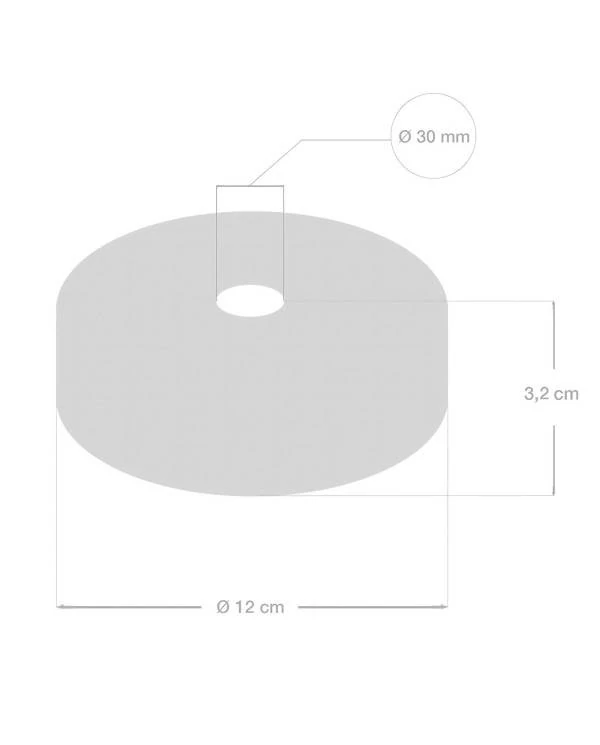 Houten plafondkap kit voor 3XL snoer
