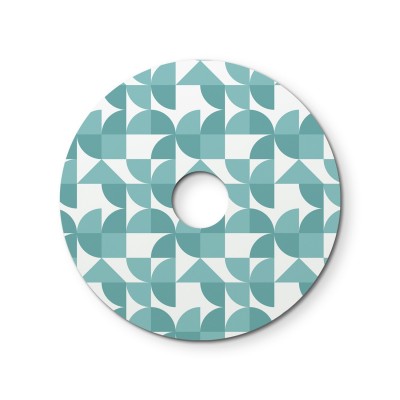 Ellepì mini platte lampenkap met geometrische ontwerpen 'Kaleidoscope', 24 cm diameter - Made in Italy