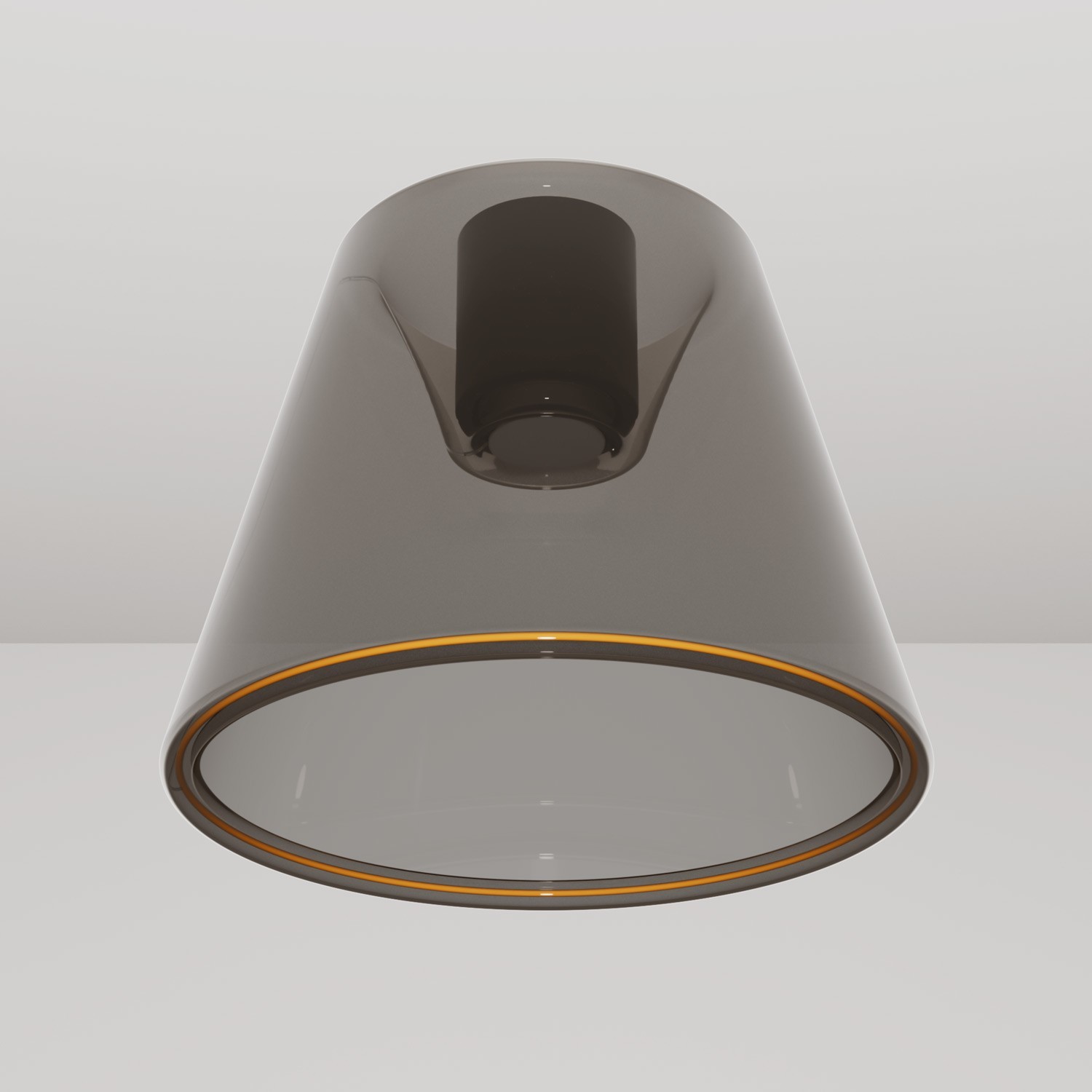 Design plafondlamp met rokerige kegelvormige Ghost bol