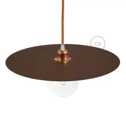 Ellepi platte oversized lampenkap, diameter 40 cm - Made in Italy - corten-effect