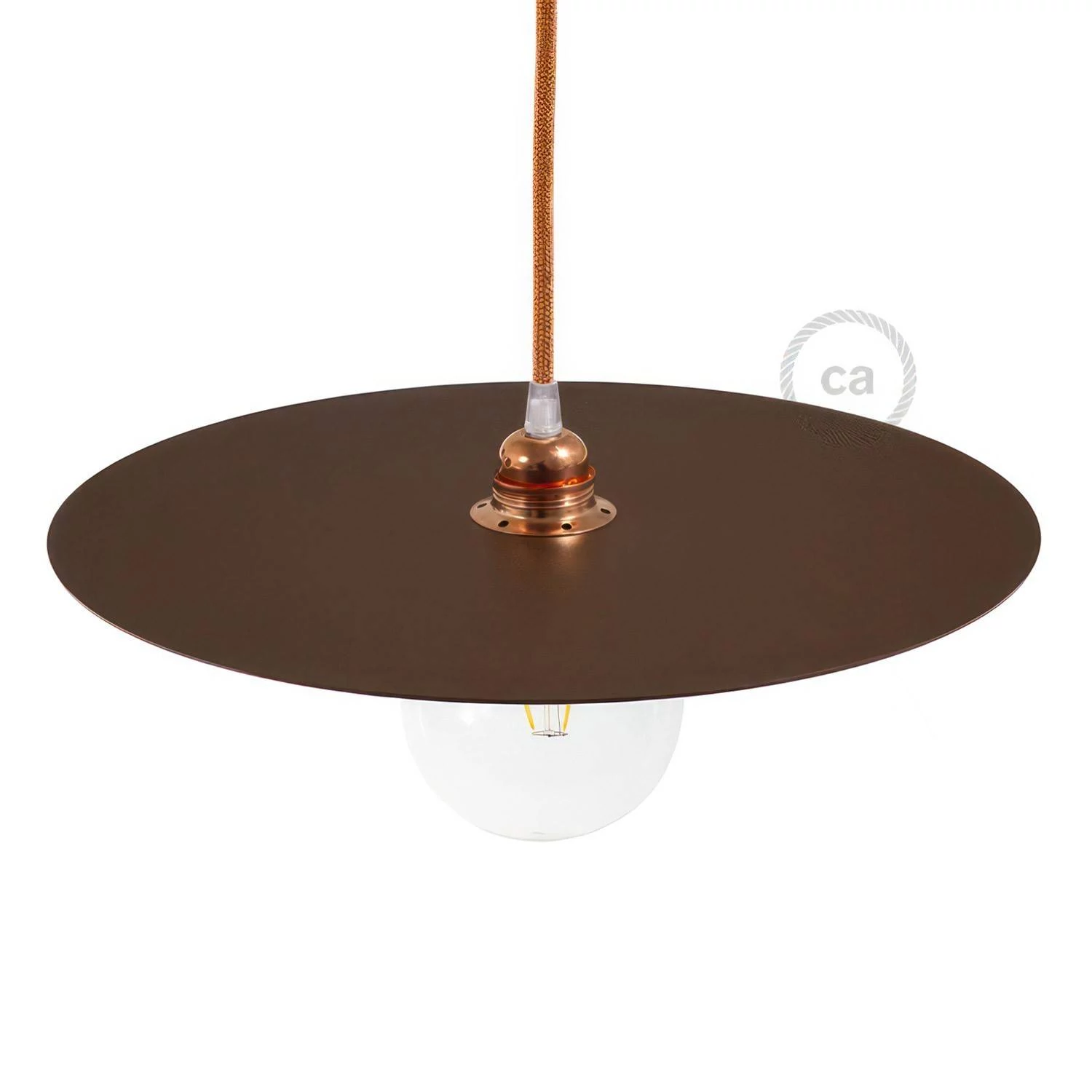 Ellepi platte oversized lampenkap, diameter 40 cm - Made in Italy - corten-effect