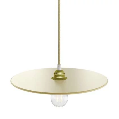UFO COLOR, lampenkap van geverfd hout - geel