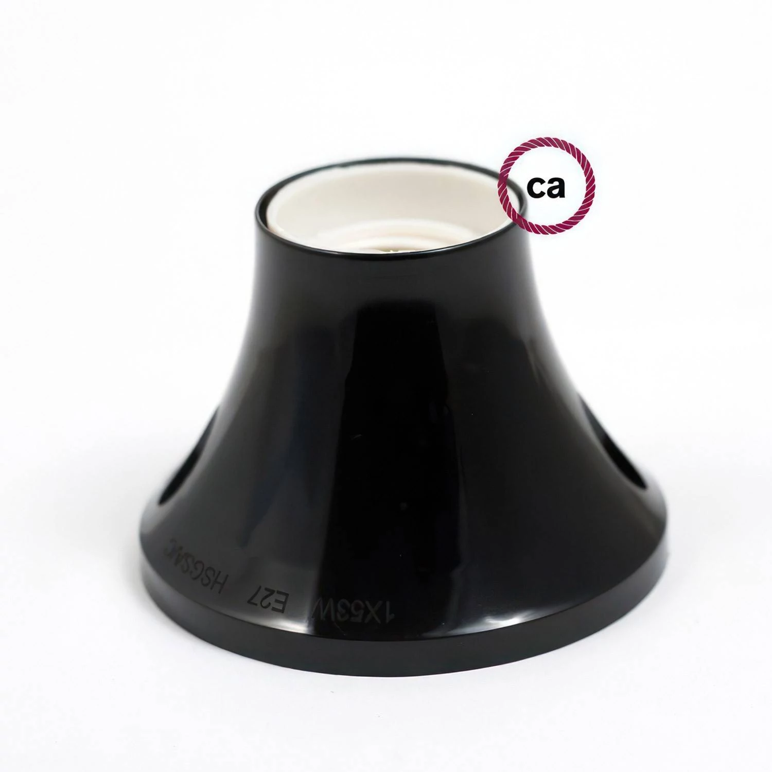 90° E27 thermoplastische wand- of plafondfitting