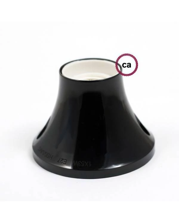90° E27 thermoplastische wand- of plafondfitting