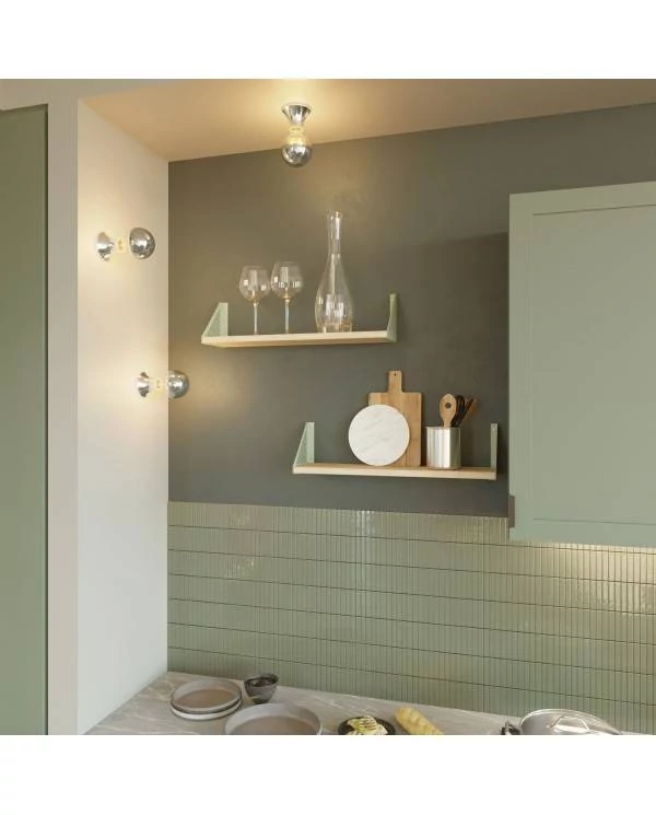 Metalen E27 wand- of plafondfitting