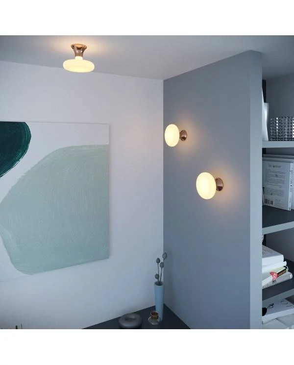 Metalen E27 wand- of plafondfitting