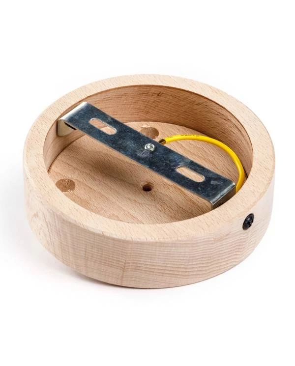 Kit cilindrische houten rozet-aansluitkap met 4 gaten