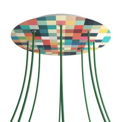 Rose-One compleet rond plafondkap-kit 400 mm. met 8 gaten en 4 zijgaten - PROMO