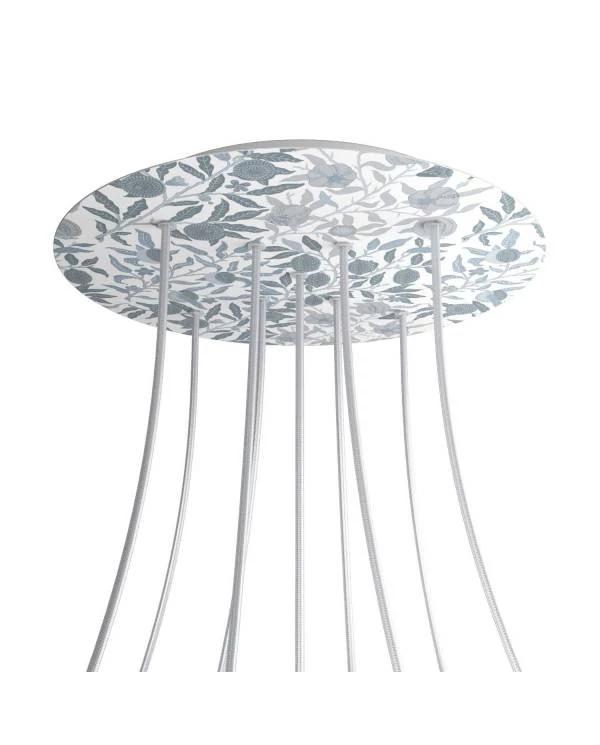 Rose-One compleet rond plafondkap-kit 400 mm. met 9 gaten in X vorm en 4 zijgaten - PROMO