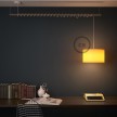 Verlichtingspendel E27 geschikt voor lampenkap. Hanglamp met strepen motief roze linnen en katoen textielkabel – RD51