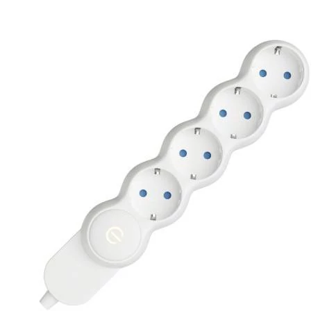 Bloc multiprise allemande sans câble électrique, 4 prises avec prise de terre, 16A 250V 3500W