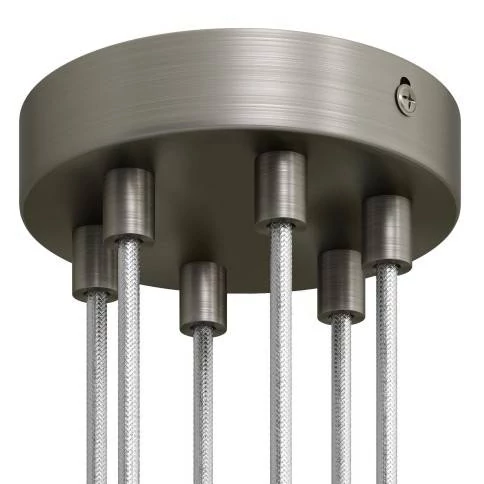 Strak design 6-gaats 120 mm. cilindrische metalen plafondkap