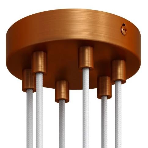 Strak design 6-gaats 120 mm. cilindrische metalen plafondkap